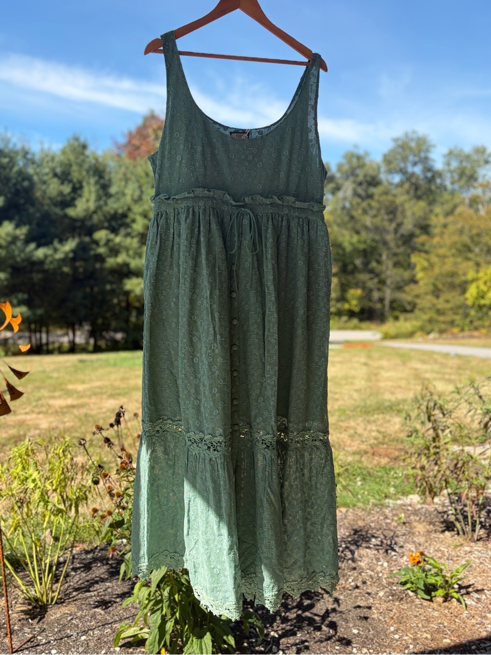 Sleeveless Olive Green Maxi Dress